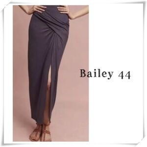 Bailey 44 Anthropologie Eileen Front Twist Stretch Maxi Skirt Gray Size L